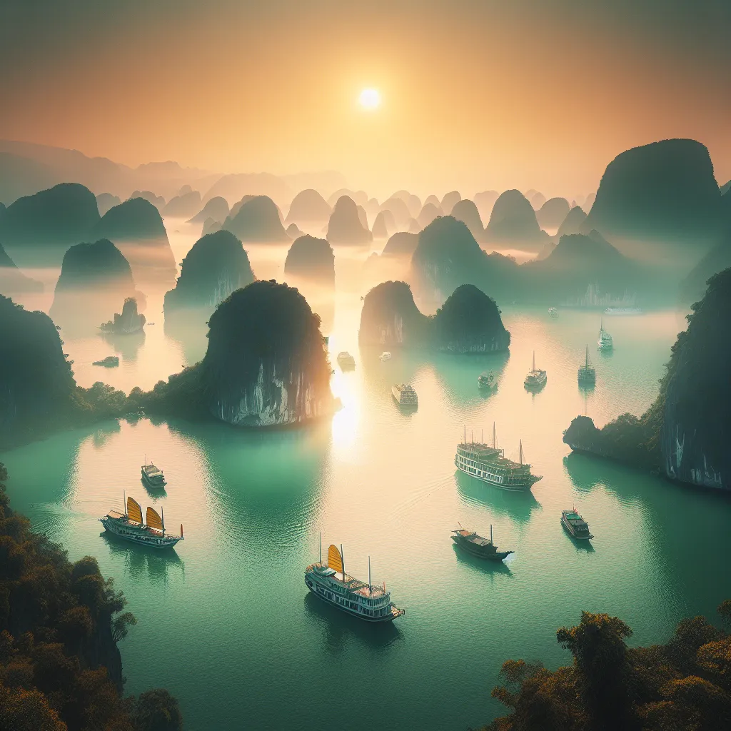 Halong Bay Vietnam beautiful scenery