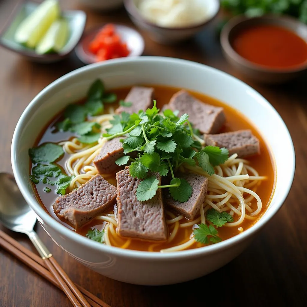 Vietnamese Pho noodle soup - traditional dish