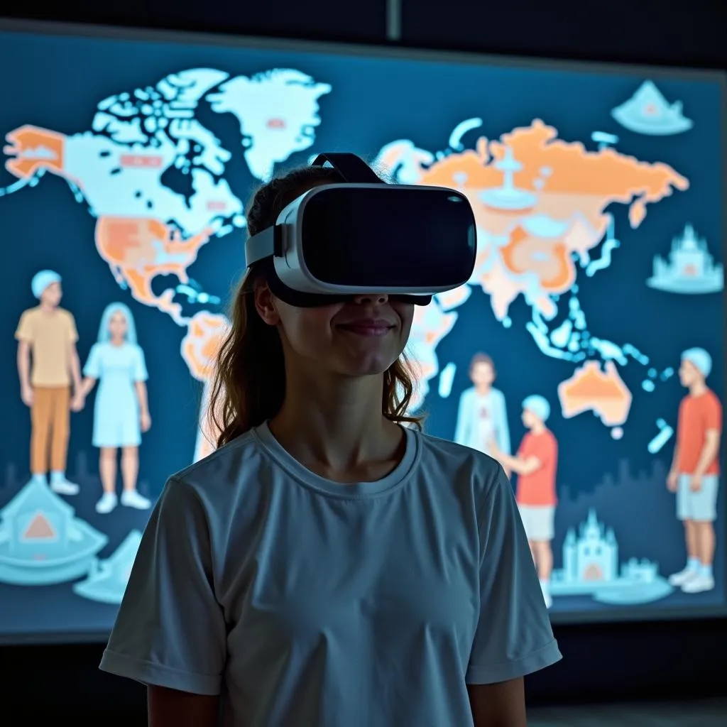 Virtual reality cultural immersion in education