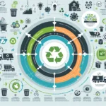 Waste management sustainability infographic