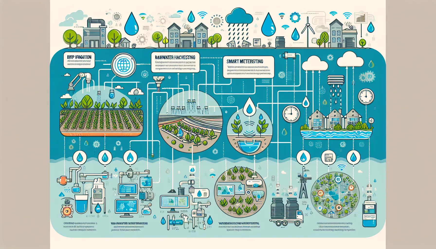 Water conservation technologies infographic