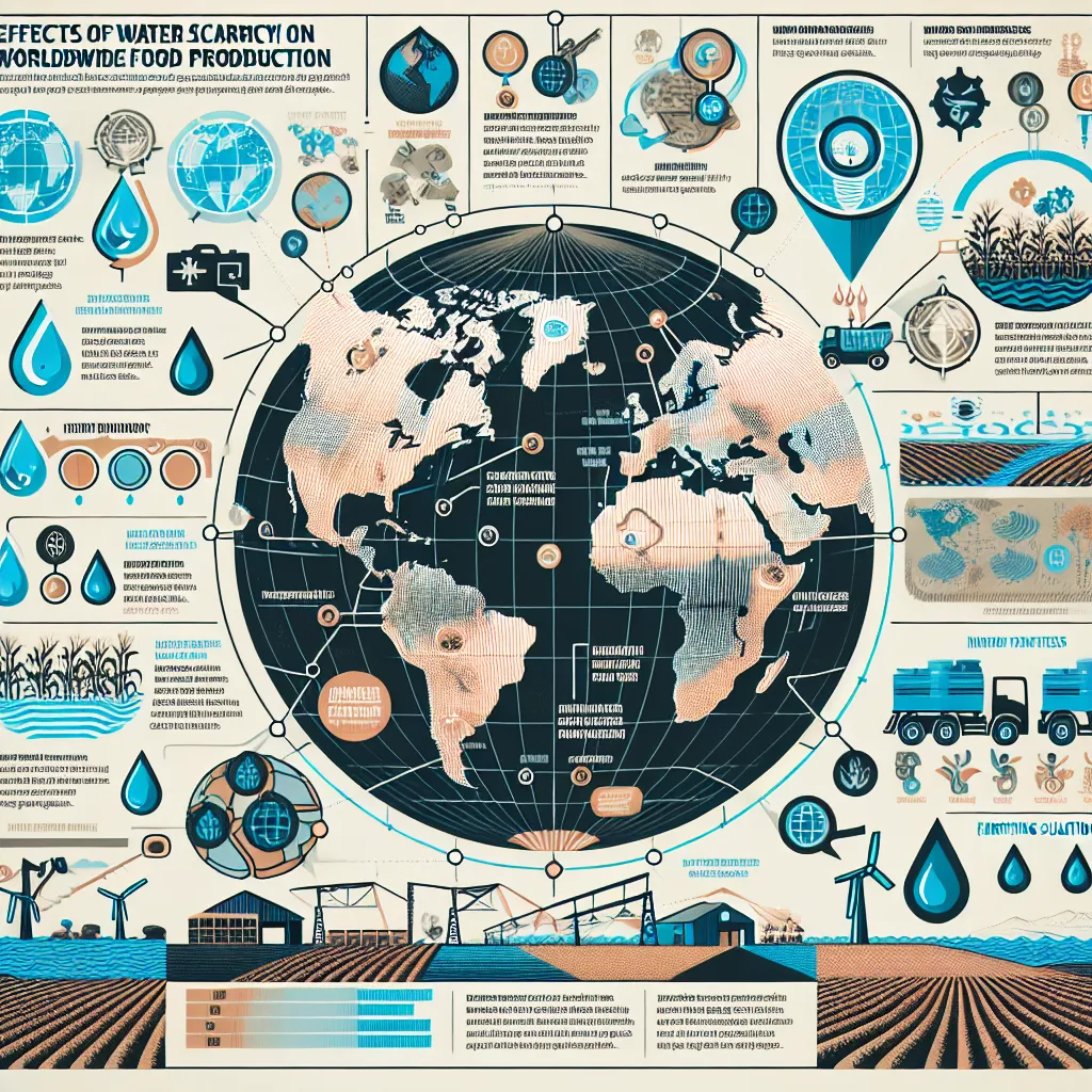 Water scarcity affecting global food production