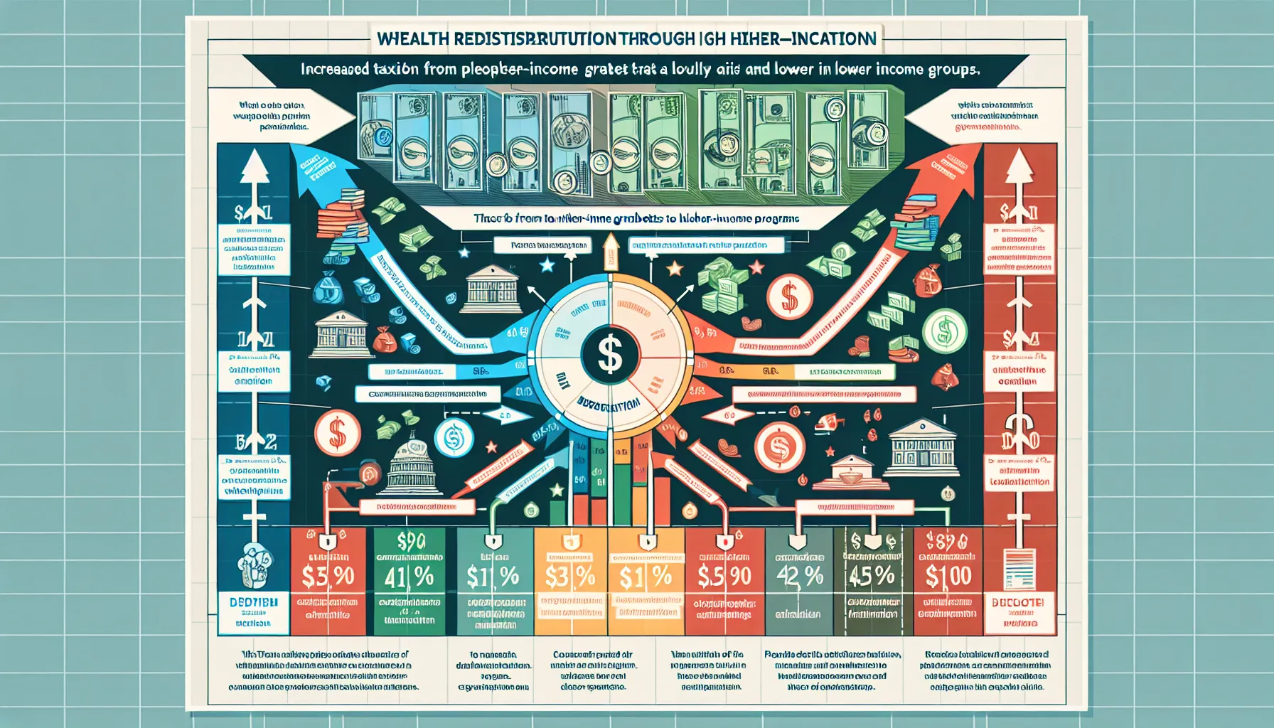 Wealth Redistribution Through Taxes