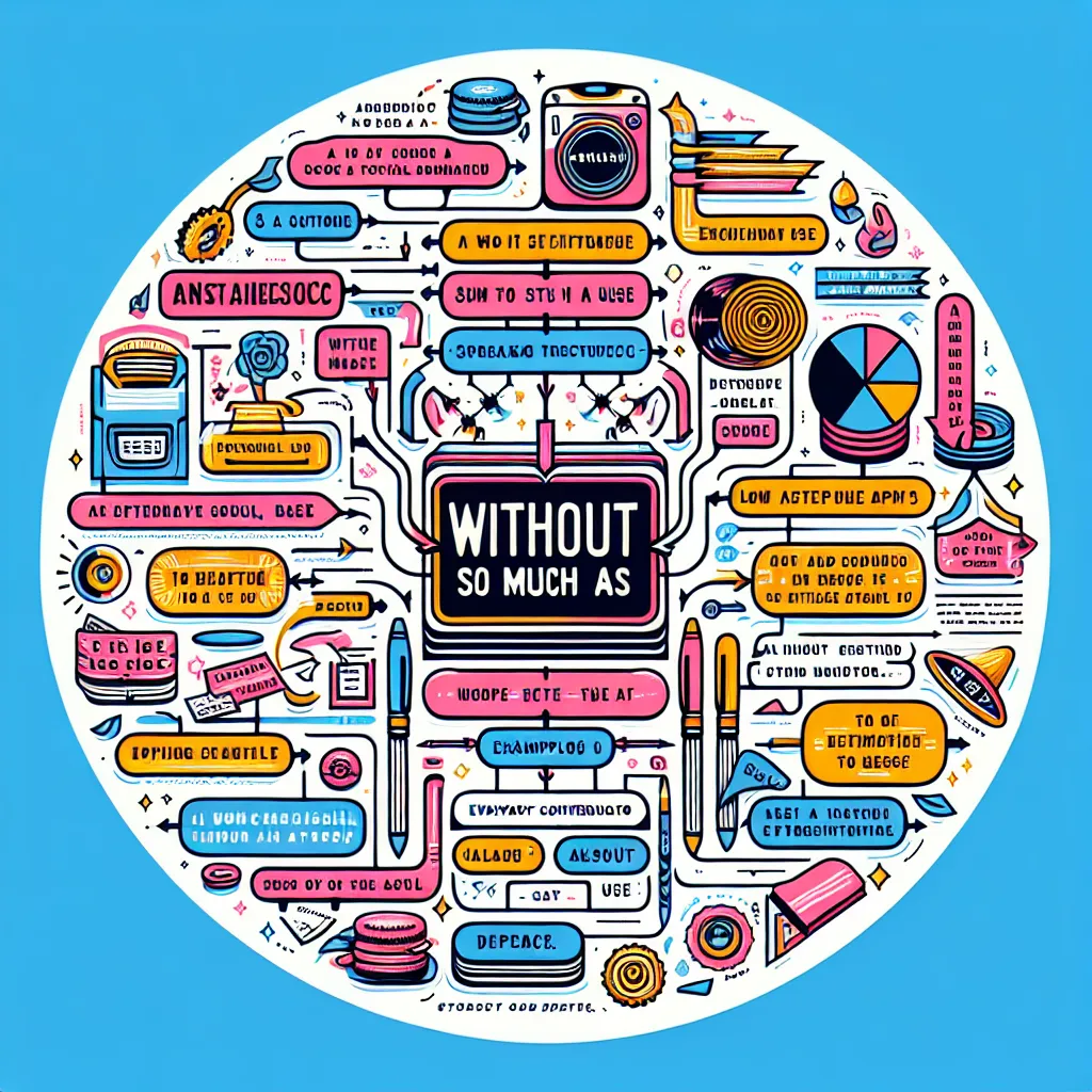 Diagram explaining "without so much as"