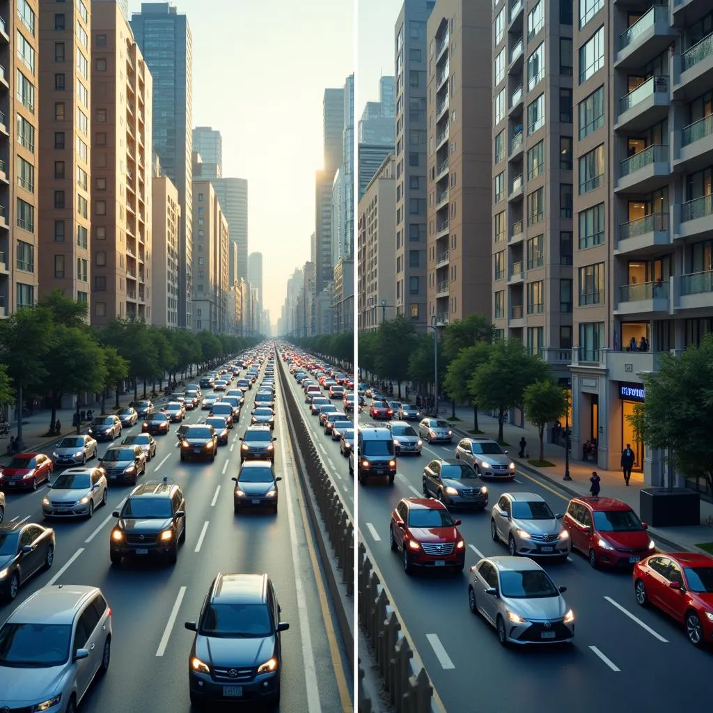 Work-from-home policies reducing urban traffic