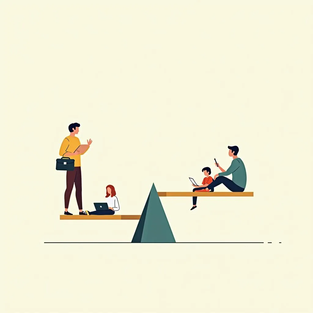 Work-life balance illustration