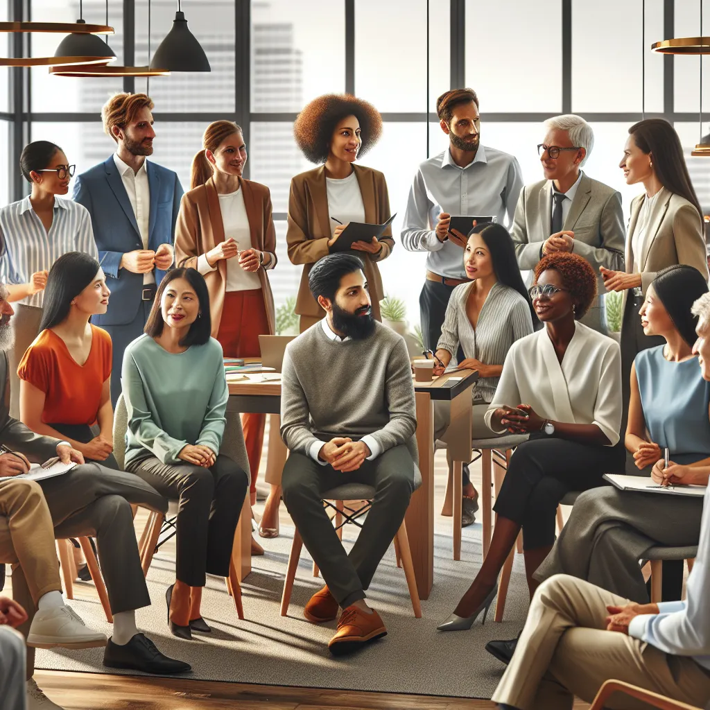 Diverse workplace team