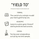 Contextual usage of 'yield to' in IELTS