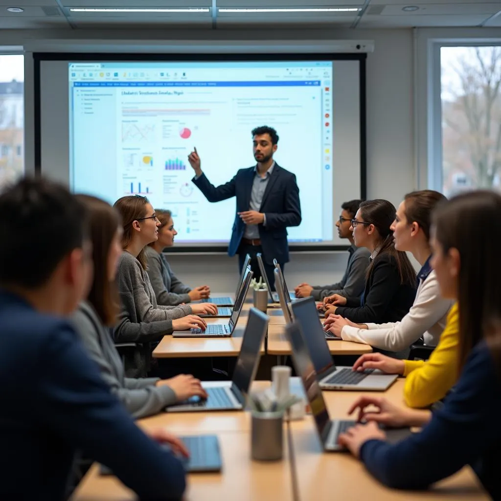 Young people learning digital skills