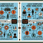 Infographic on youth unemployment causes and solutions