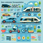 Zero-carbon transportation infographic