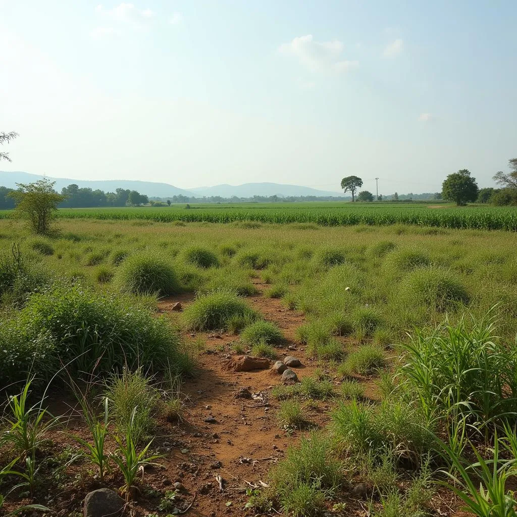 Abandoned farmland in Africa due to cash crop dominance