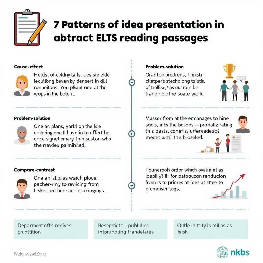 Patterns of ideas in abstract IELTS reading passages