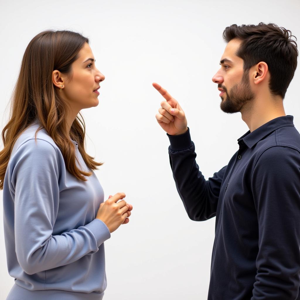 Students demonstrating active listening during role play