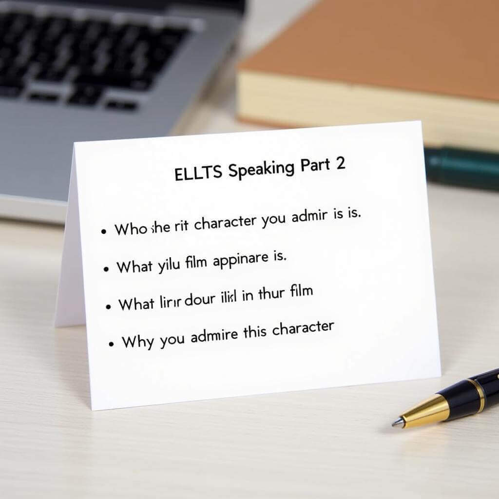 IELTS Speaking Part 2 Cue Card: Describe a film character you admire