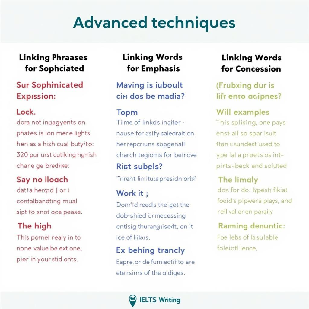 Advanced linking techniques in IELTS writing