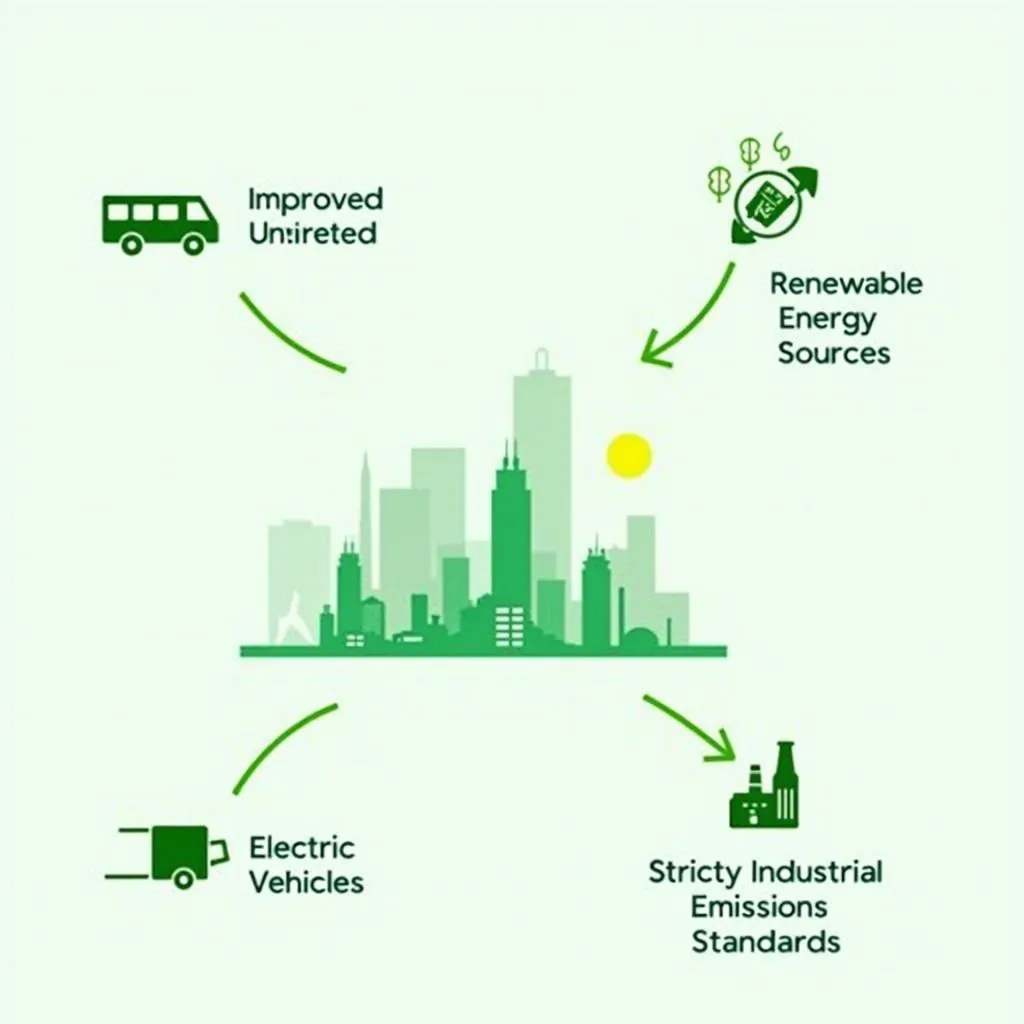 Diverse strategies for reducing air pollution in cities