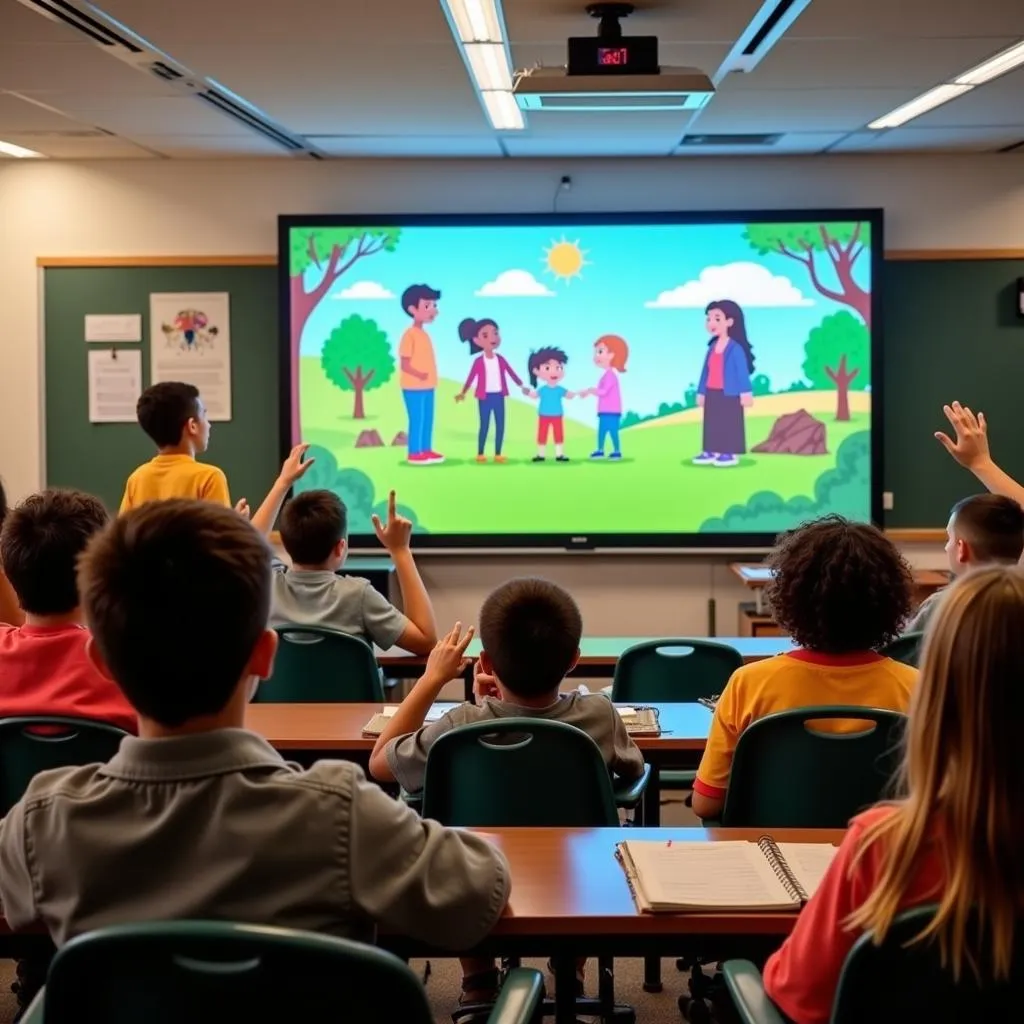 Animation used in social education classroom