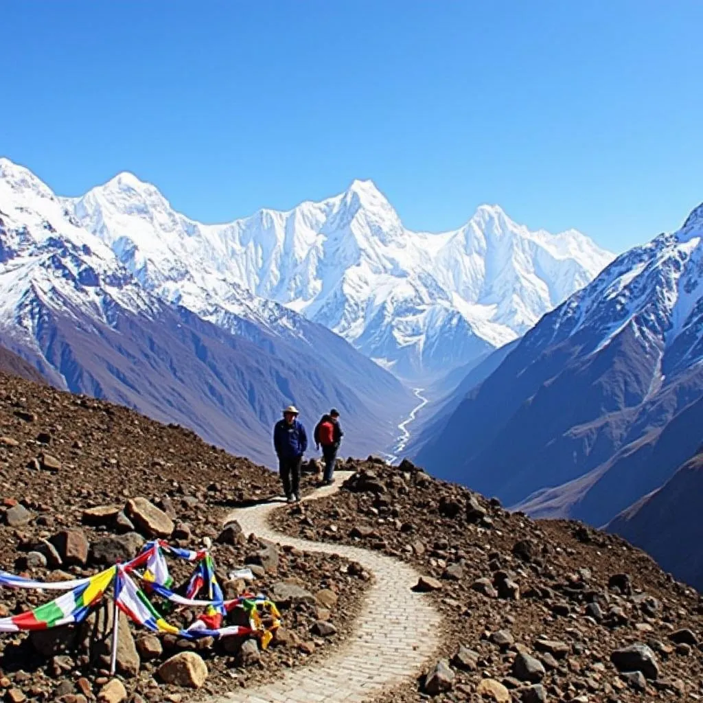 Annapurna Circuit Trek in the Himalayan Mountains