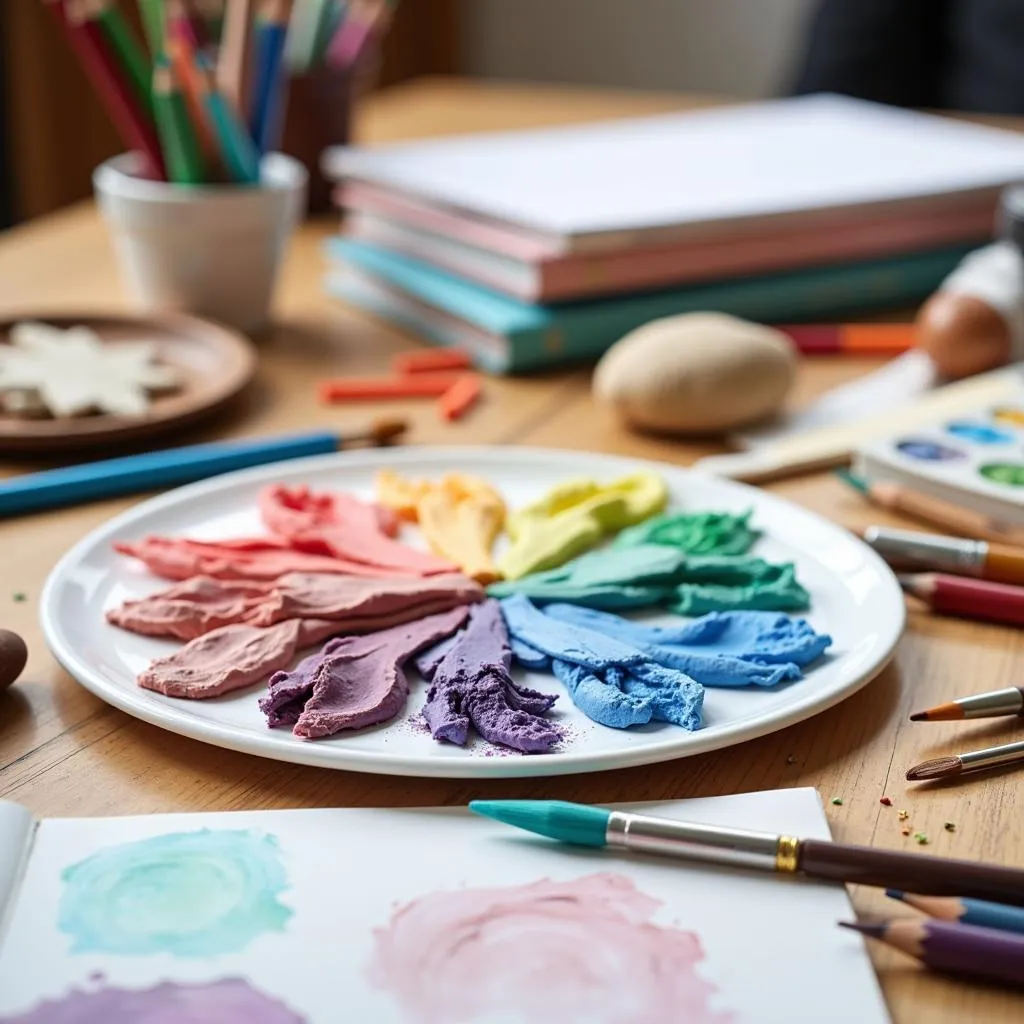 Art therapy materials for mental health treatment