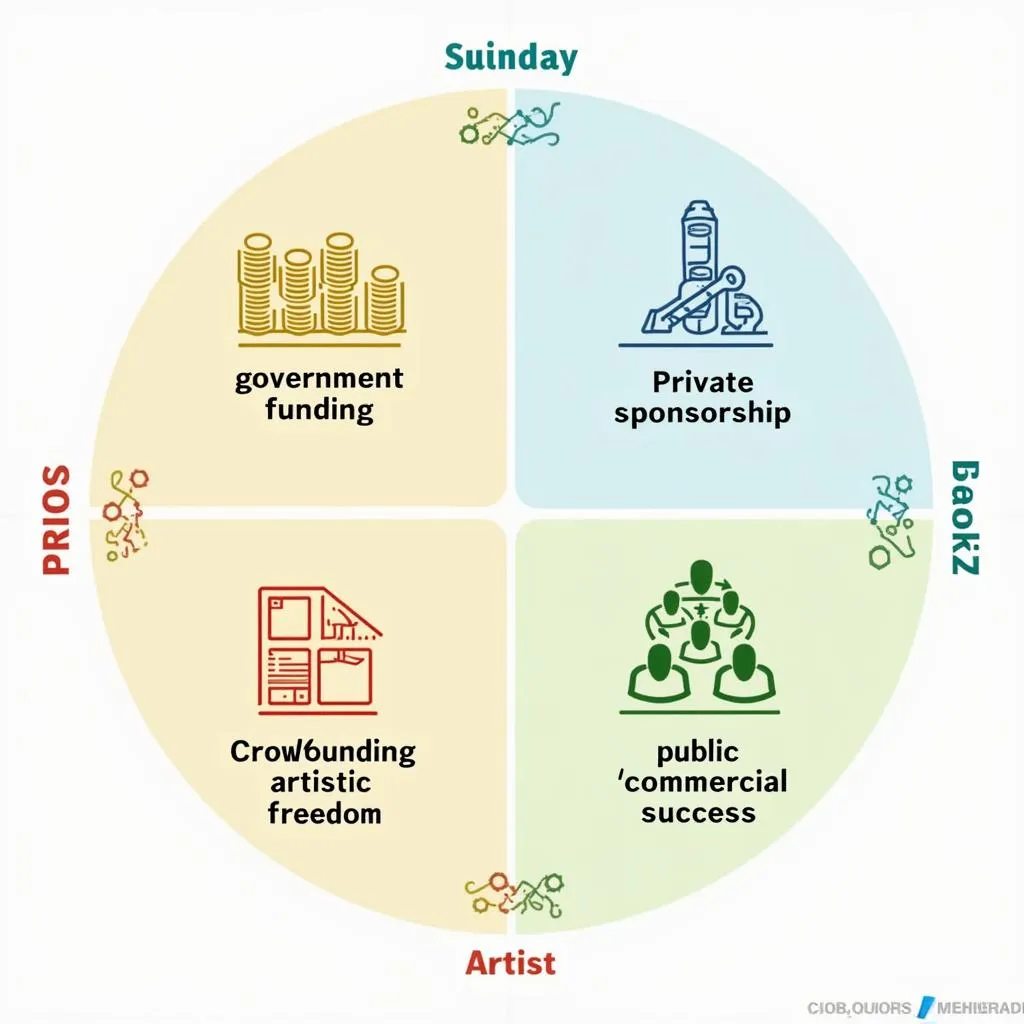 Comparison of artist funding sources