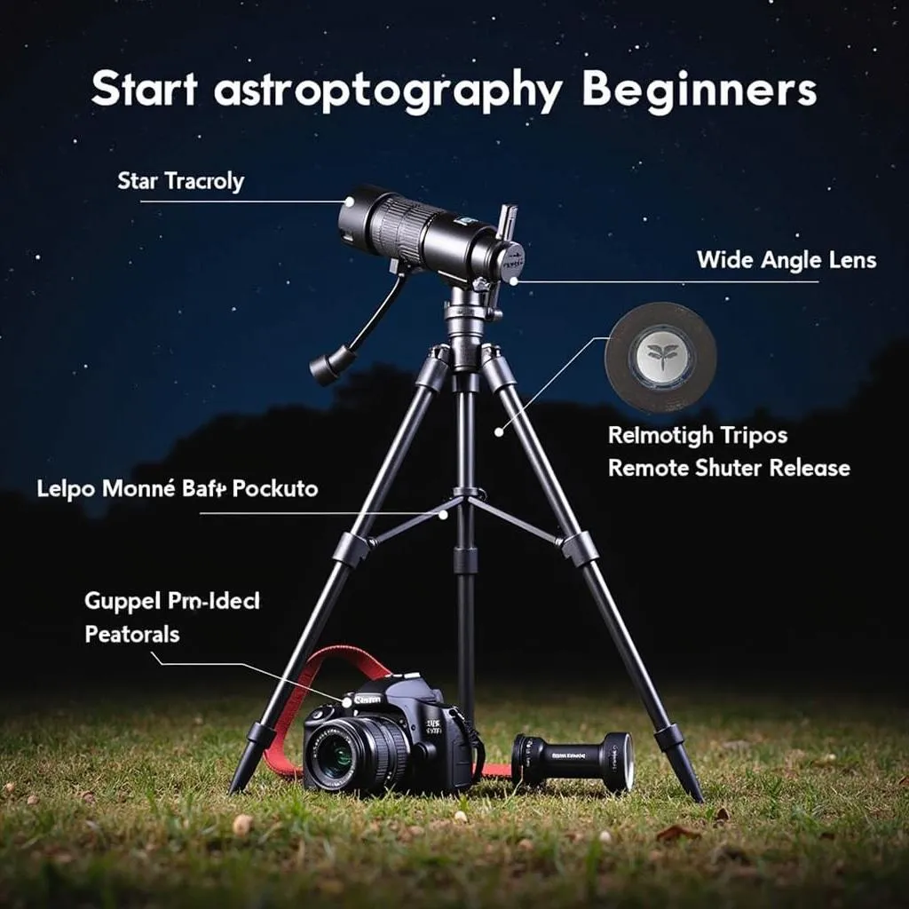 Astrophotography equipment setup for beginners