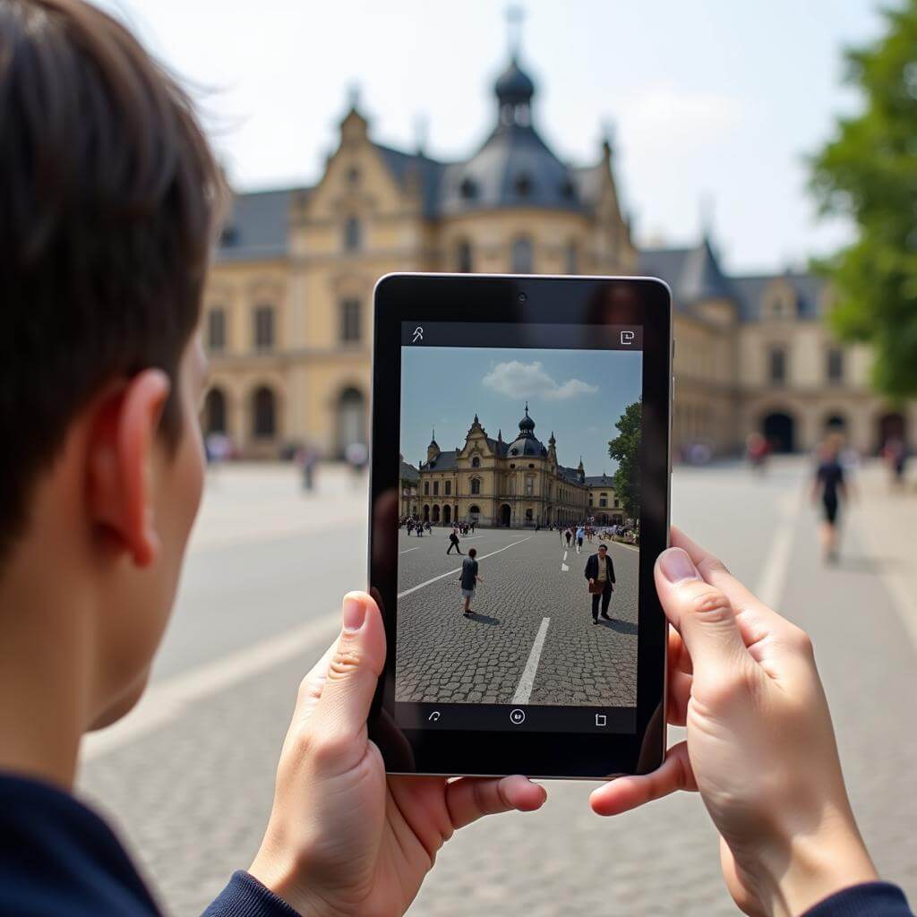 Augmented reality tour of a historic site