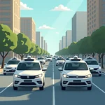 Self-driving cars navigate traffic seamlessly