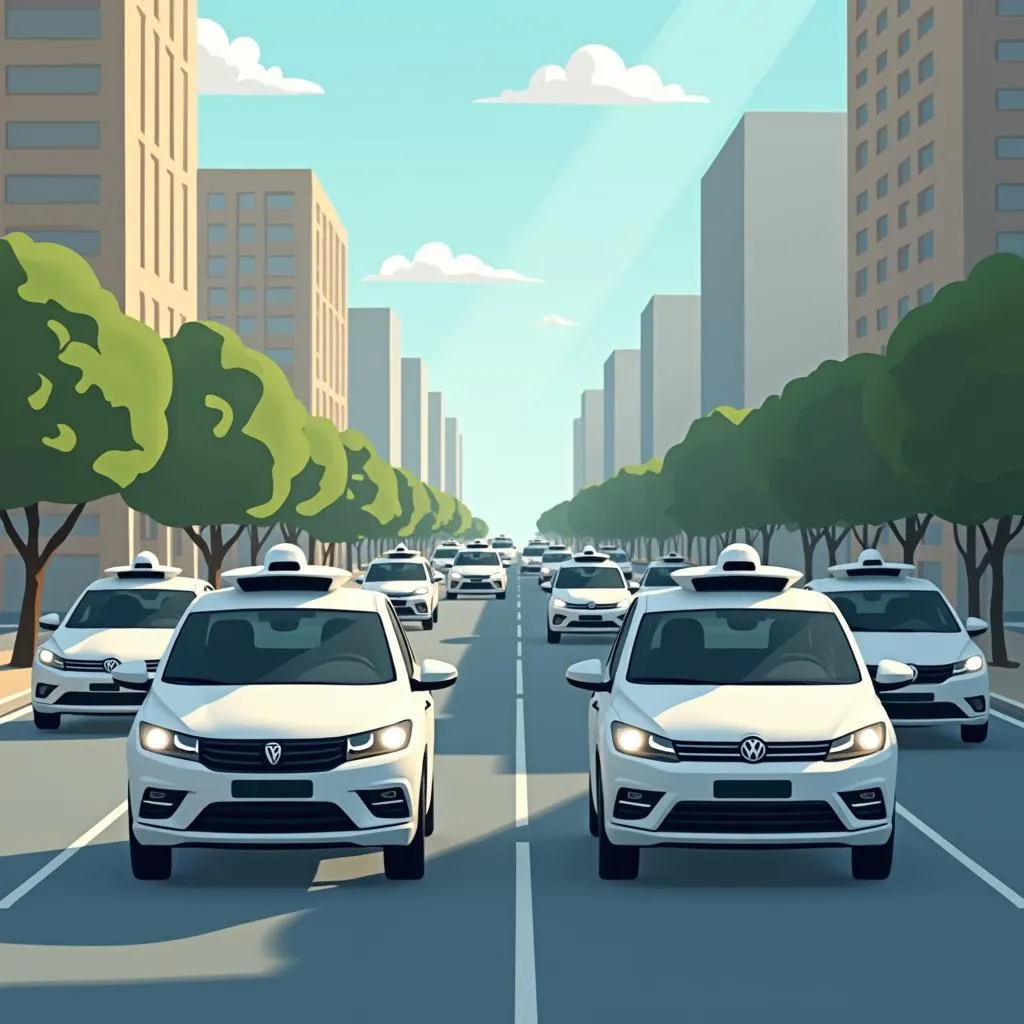 Self-driving cars navigate traffic seamlessly