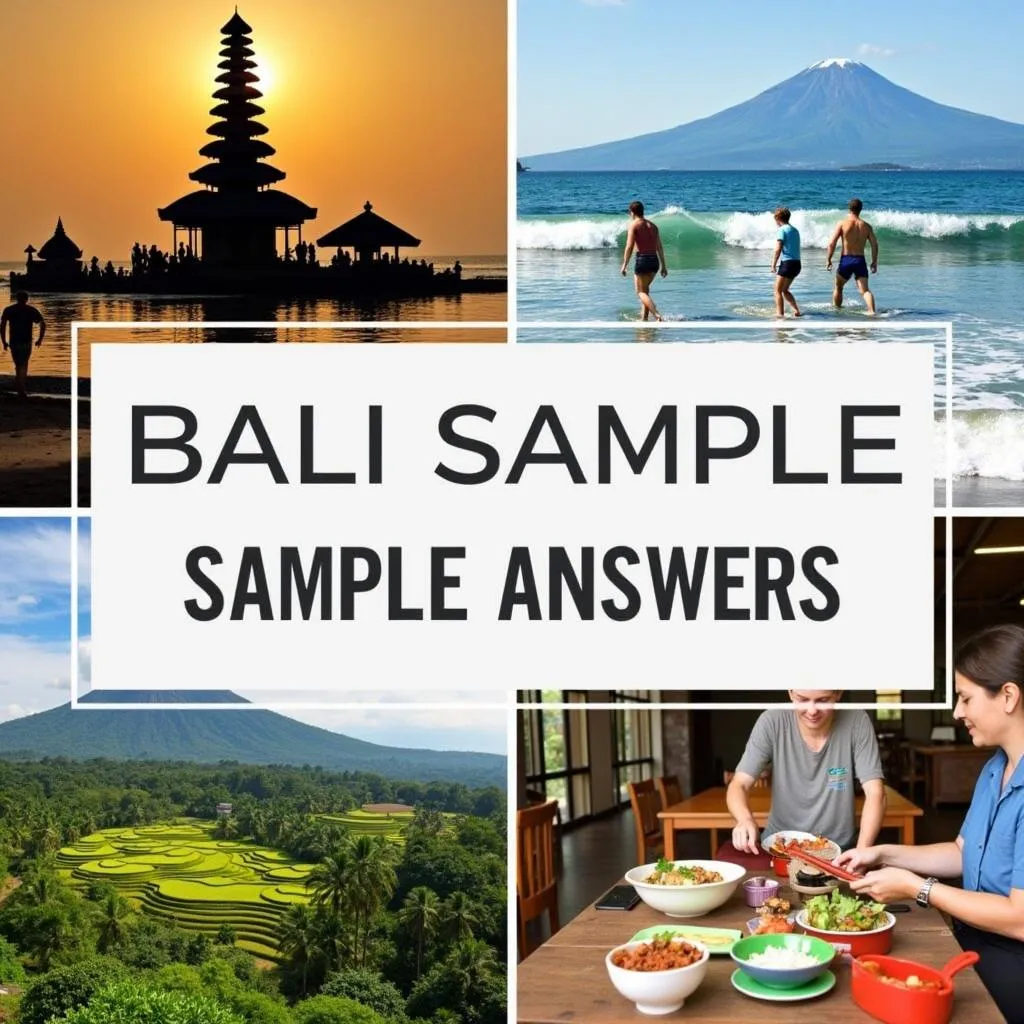 Planning diverse activities for a Bali vacation