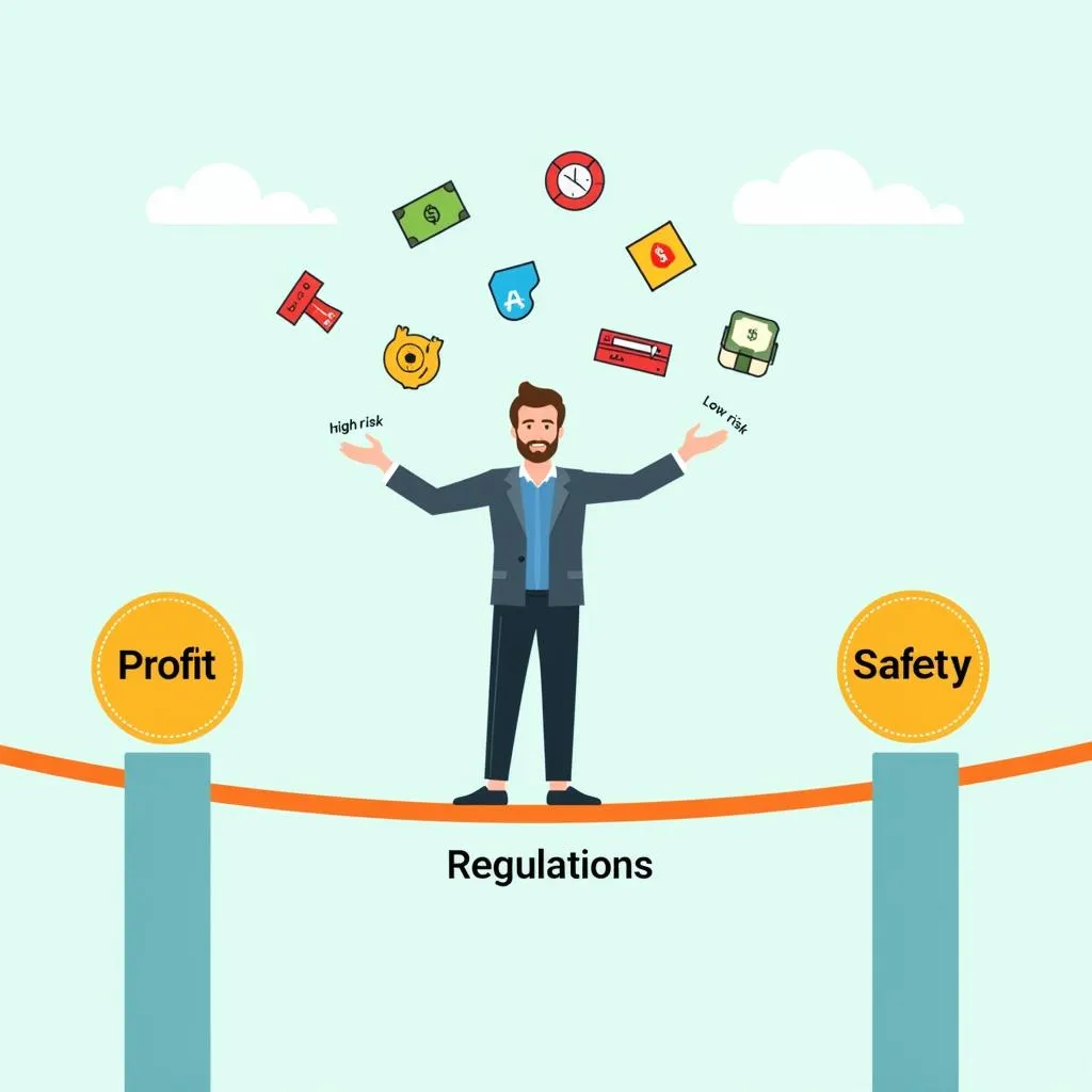 Bank risk management illustration