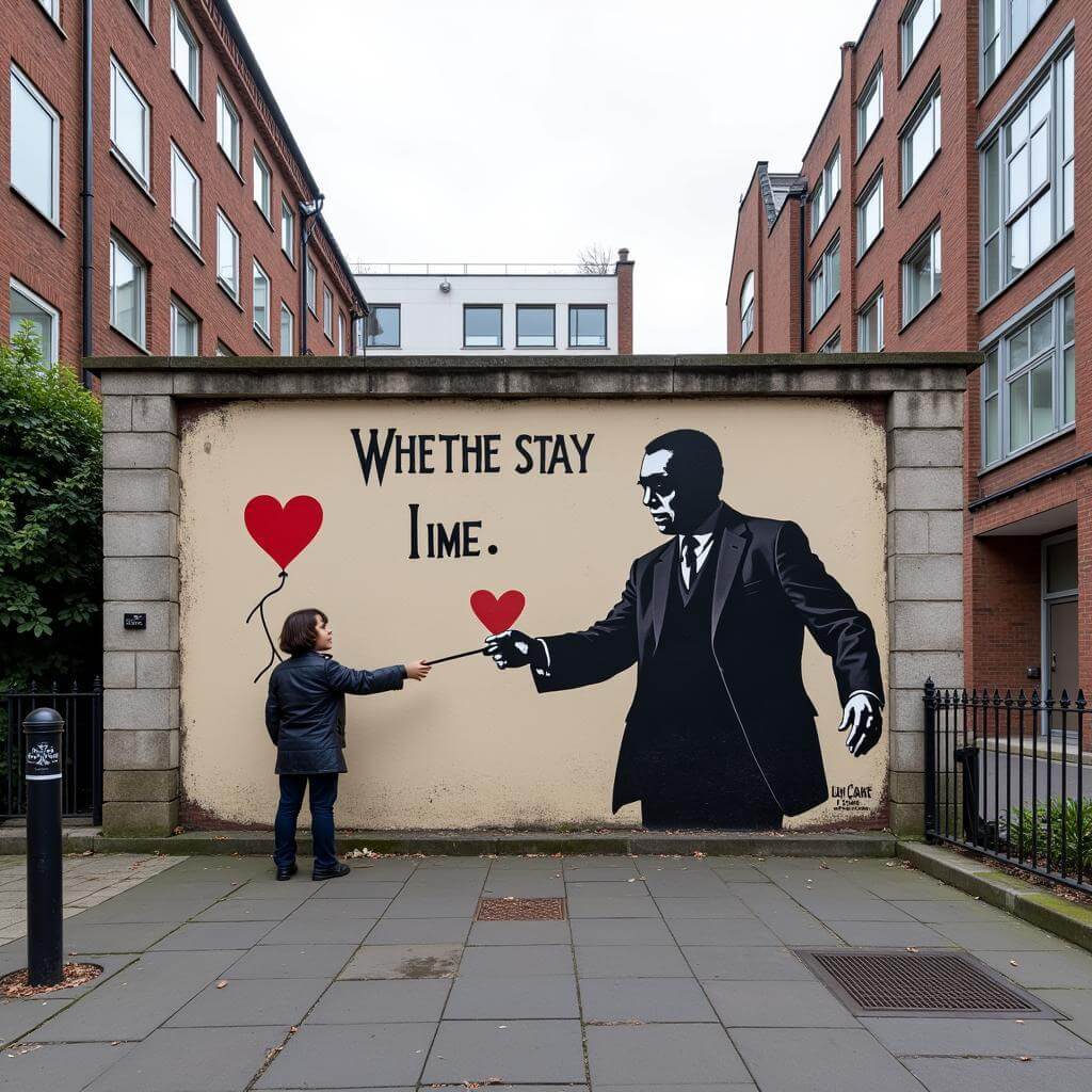 Banksy's thought-provoking street art addressing social issues