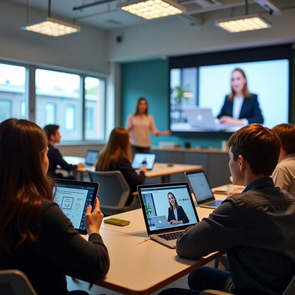 Blended learning combining classroom and online video education