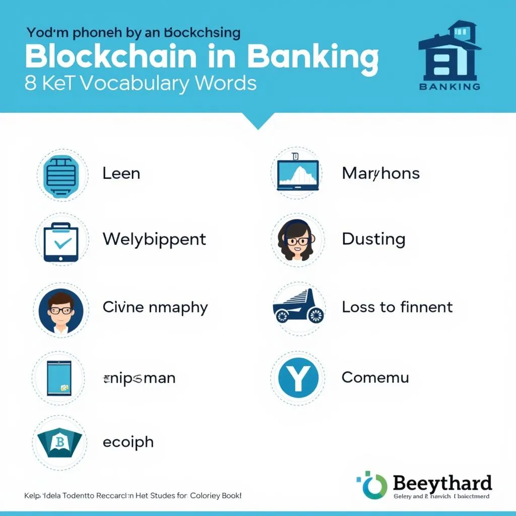 Key blockchain vocabulary infographic