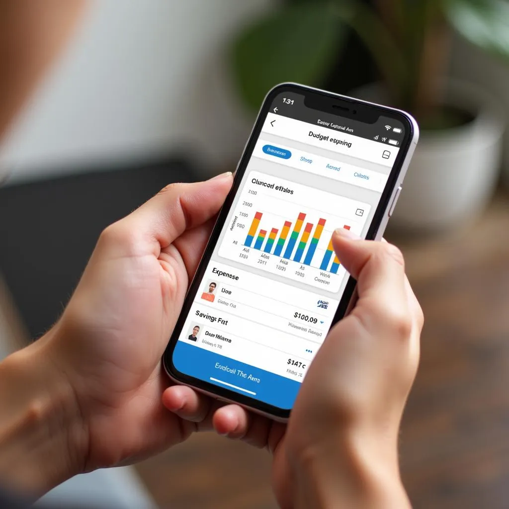 Using budgeting apps on a smartphone for financial management