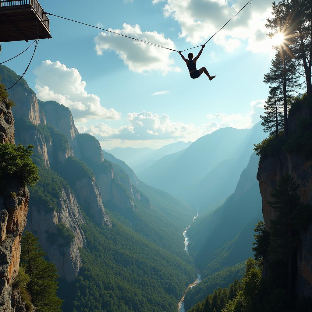 Bungee jumping to overcome fear of heights