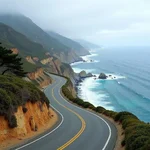 Scenic view of Pacific Coast Highway in California