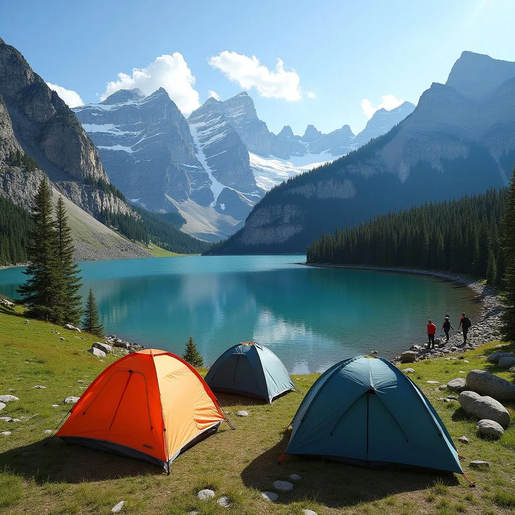 Camping in the Rocky Mountains