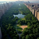 Central Park in New York City aerial view