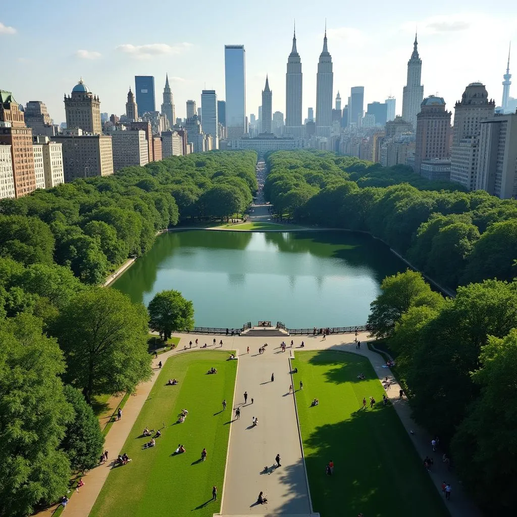 Central Park as a relaxation spot in the city