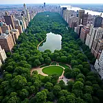 Aerial view of Central Park in New York City