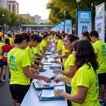 IELTS Speaking: Charity run registration booth