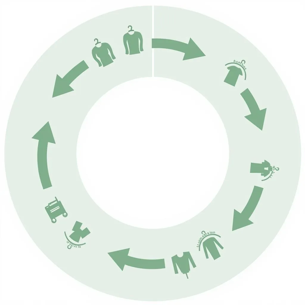 Circular fashion economy concept illustration