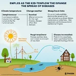 Climate change impact on disease spread