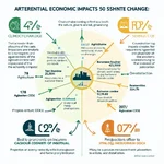 Infographic showing climate change impact on global economy