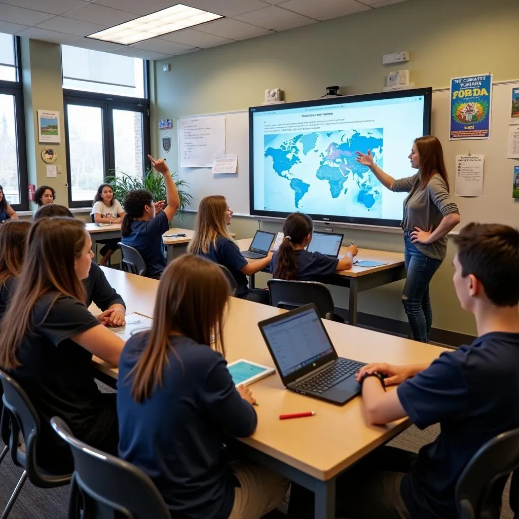 Integrating climate change education in a classroom