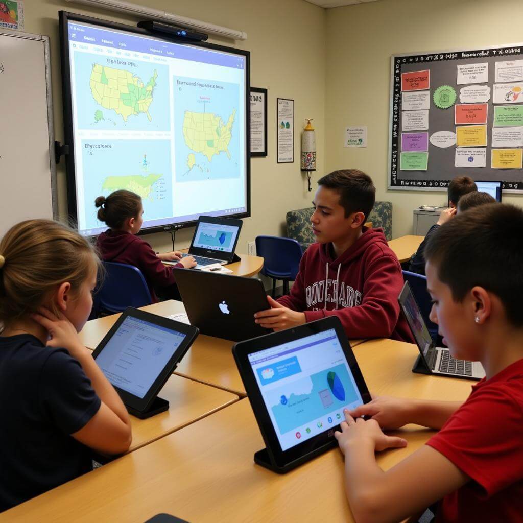 Interactive climate change learning tools in classroom