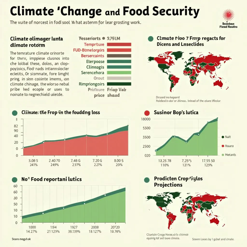 Climate change and food security infographic