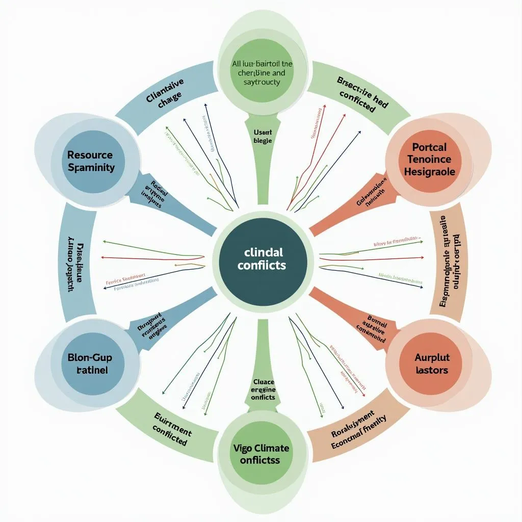 Climate change impact on global conflicts diagram