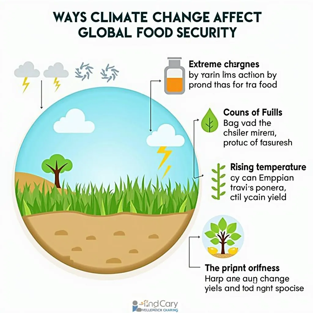 Climate change impact on global food security